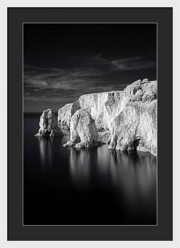 Faraglioni Sea Stacks In Monochrome