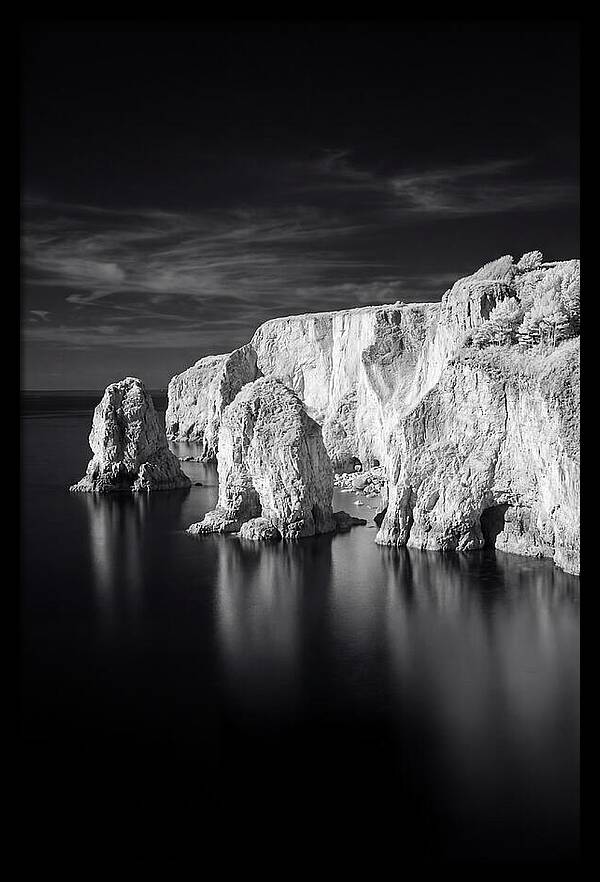 Faraglioni Sea Stacks In Monochrome