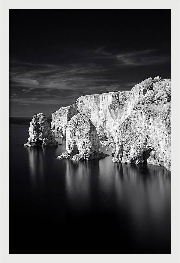 Faraglioni Sea Stacks In Monochrome