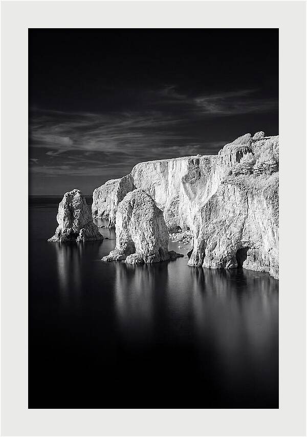 Faraglioni Sea Stacks In Monochrome