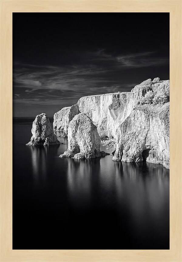 Faraglioni Sea Stacks In Monochrome