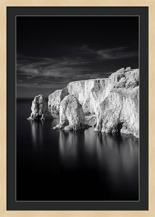 Faraglioni Sea Stacks In Monochrome