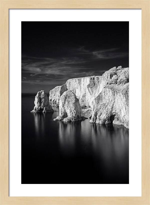 Faraglioni Sea Stacks In Monochrome