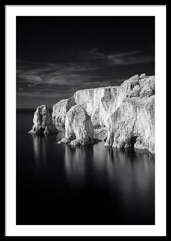 Faraglioni Sea Stacks In Monochrome