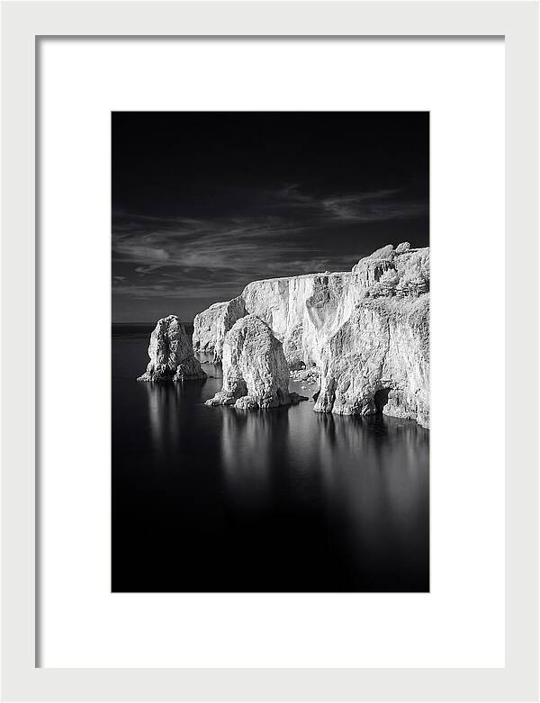 Faraglioni Sea Stacks In Monochrome