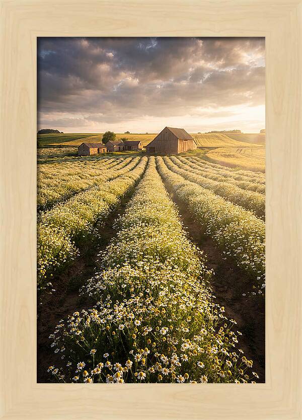 Farm Fields Of Chamomile