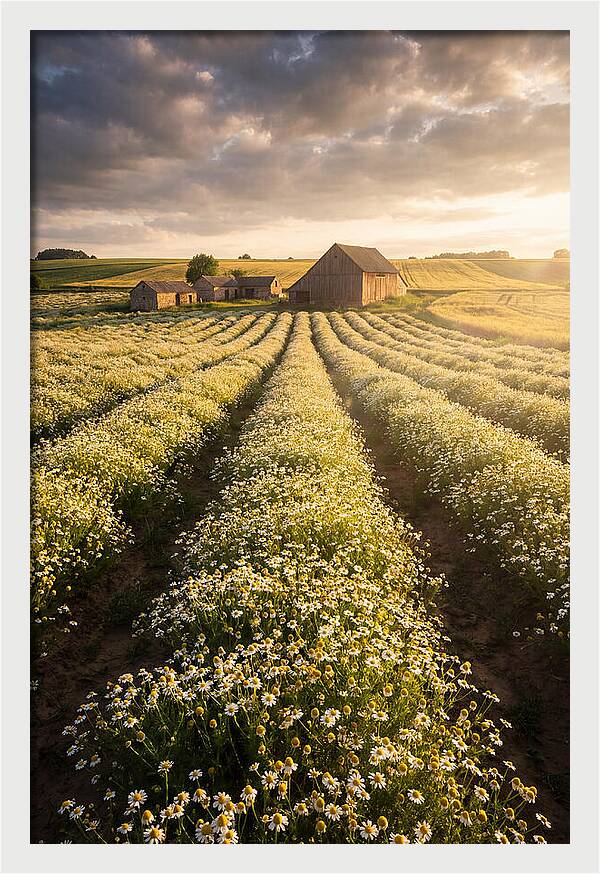 Farm Fields Of Chamomile