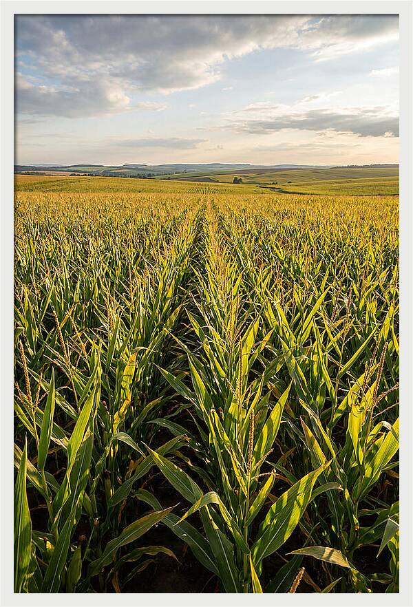Farm Fields Under Summer Sky