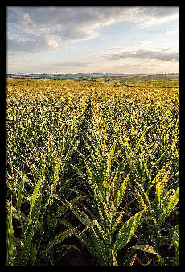 Farm Fields Under Summer Sky