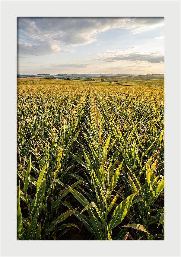Farm Fields Under Summer Sky