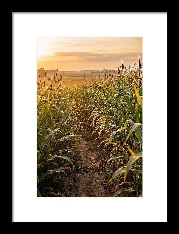 Farm Pathway At Sunset