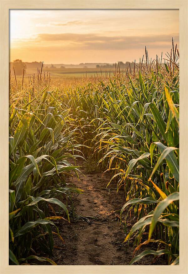 Farm Pathway At Sunset