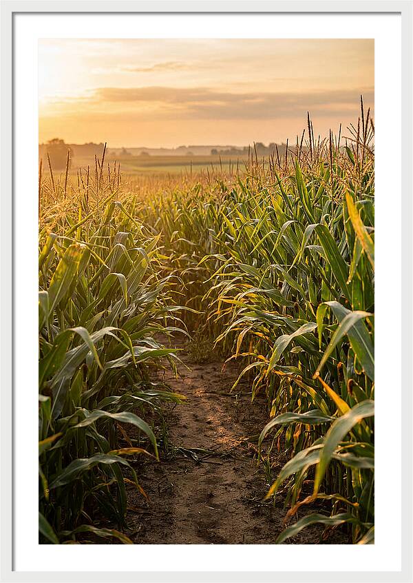 Farm Pathway At Sunset