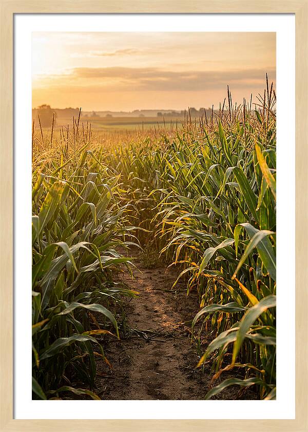 Farm Pathway At Sunset