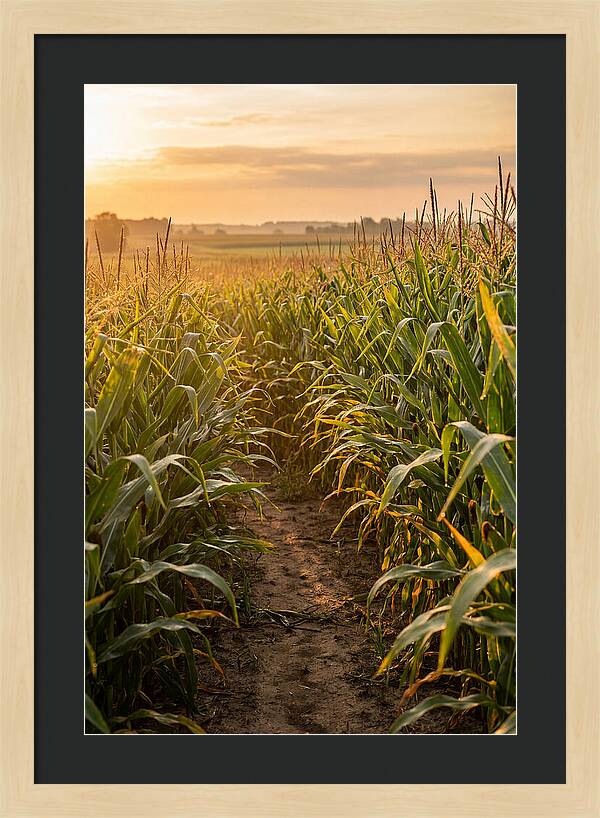 Farm Pathway At Sunset