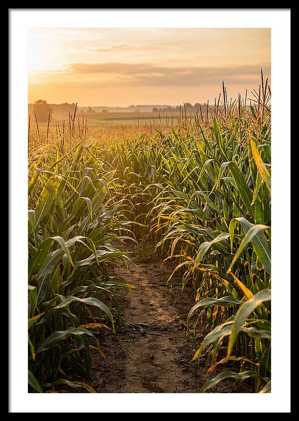Farm Pathway At Sunset