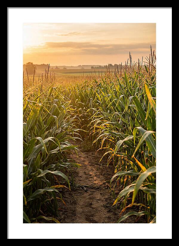 Farm Pathway At Sunset