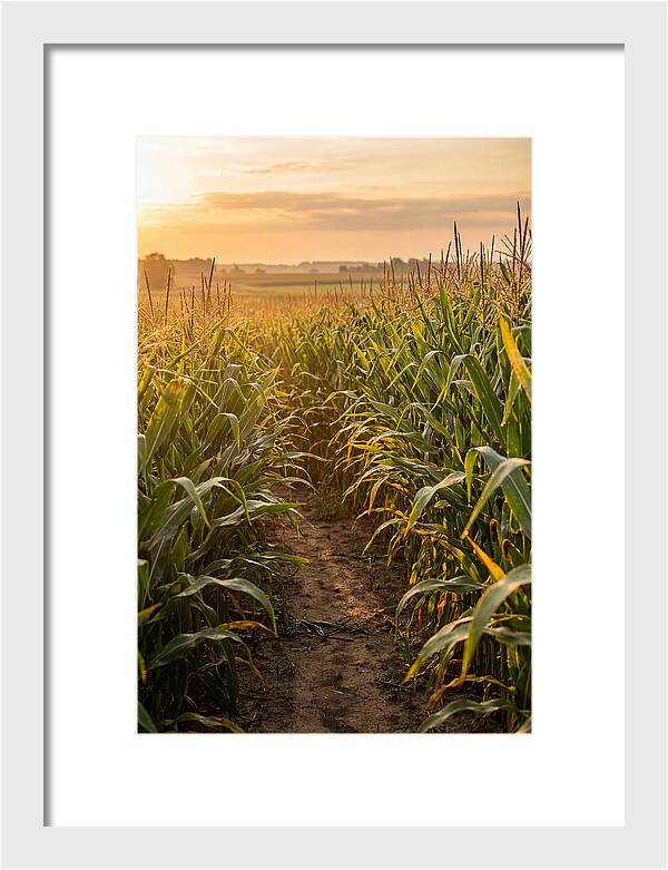 Farm Pathway At Sunset
