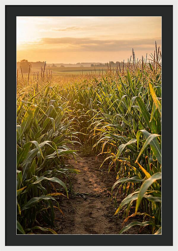 Farm Pathway At Sunset