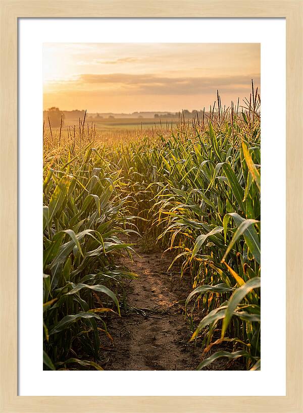 Farm Pathway At Sunset