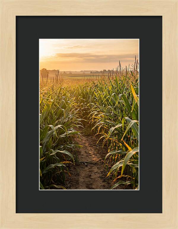 Farm Pathway At Sunset
