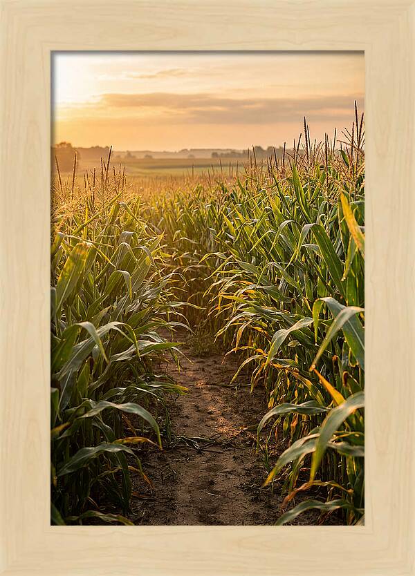 Farm Pathway At Sunset