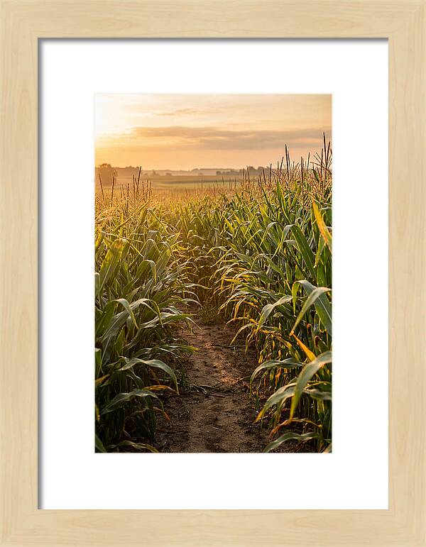 Farm Pathway At Sunset