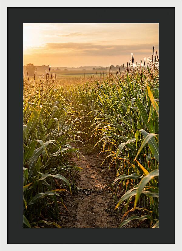 Farm Pathway At Sunset