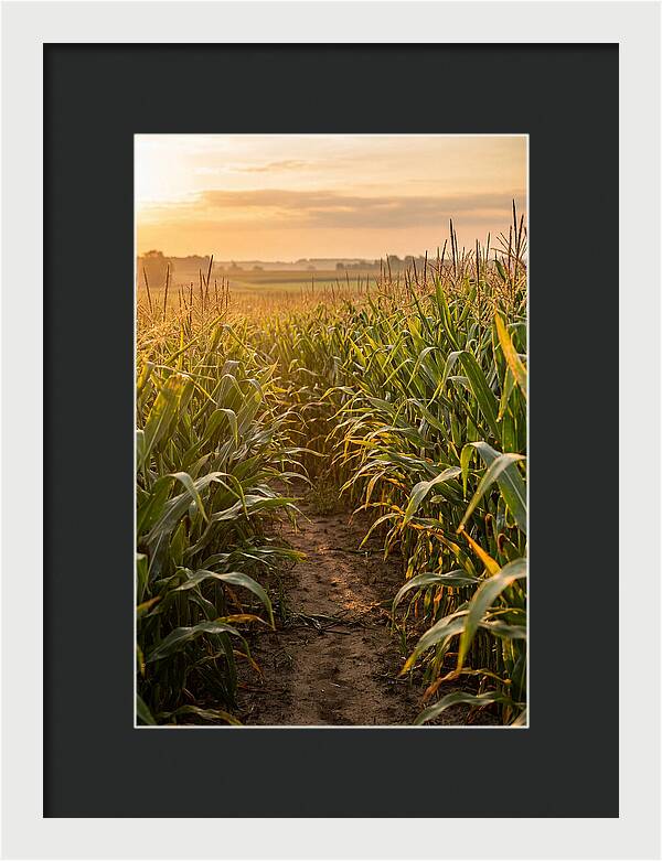 Farm Pathway At Sunset