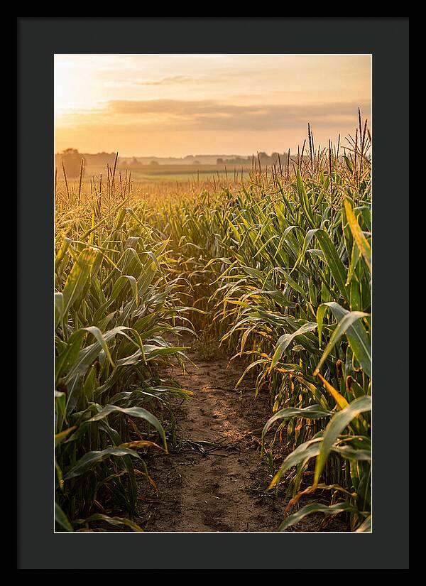 Farm Pathway At Sunset