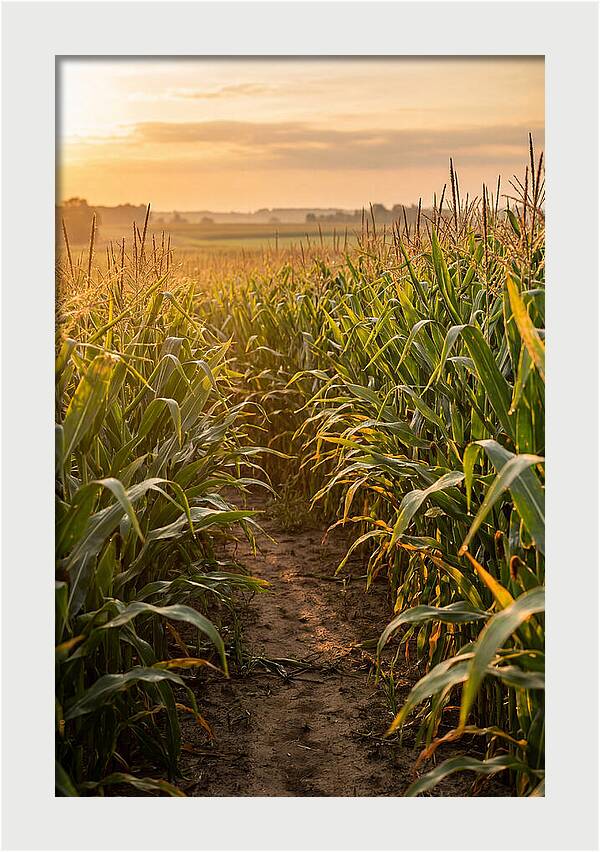 Farm Pathway At Sunset