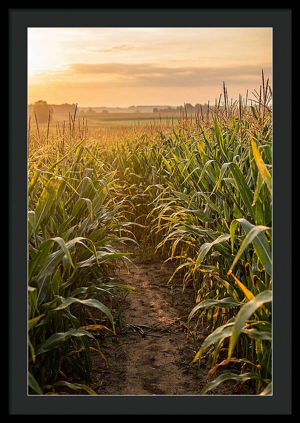 Farm Pathway At Sunset
