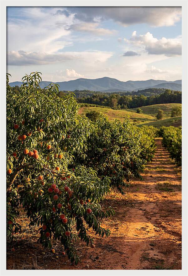 Farm Peach Orchard Serenity