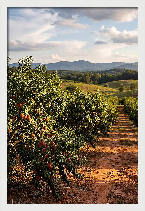 Farm Peach Orchard Serenity