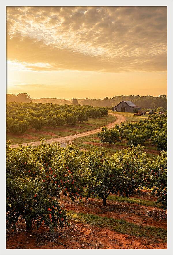 Farm Peach Sunrise Serenity