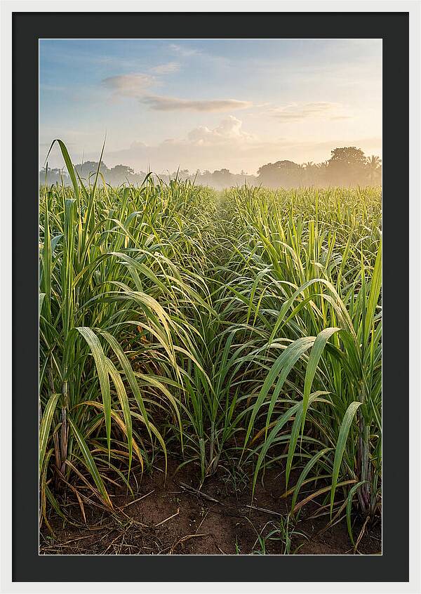 Farm Sugarcane Under Morning Light