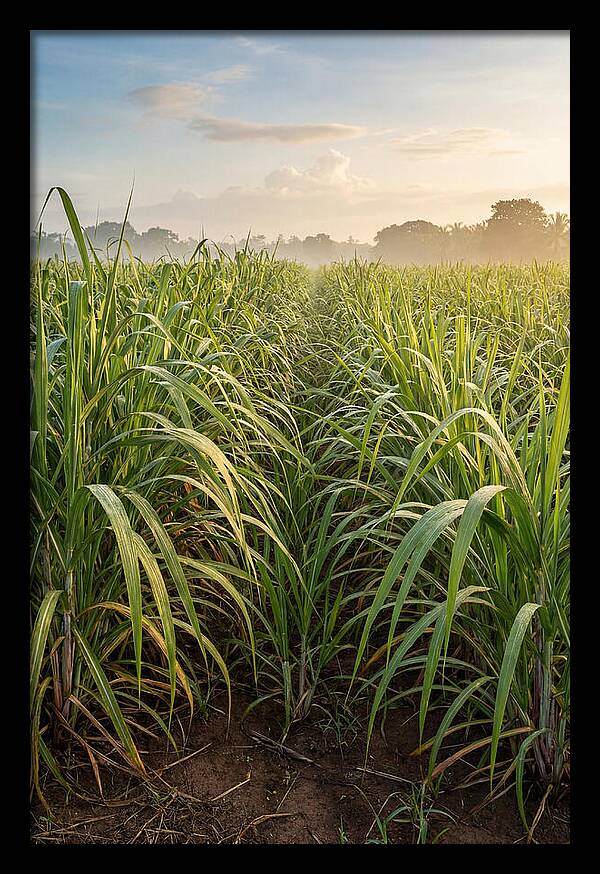 Farm Sugarcane Under Morning Light