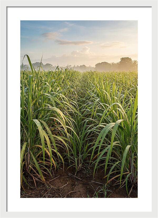 Farm Sugarcane Under Morning Light