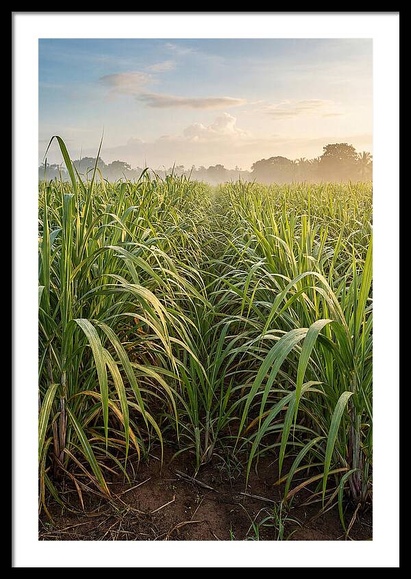 Farm Sugarcane Under Morning Light