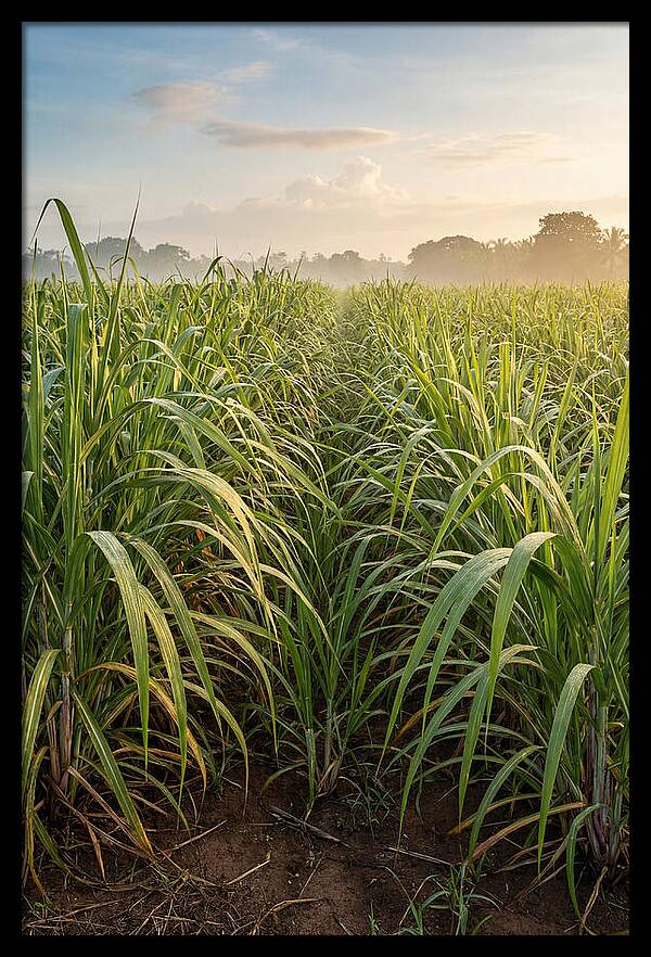 Farm Sugarcane Under Morning Light