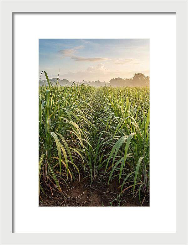 Farm Sugarcane Under Morning Light