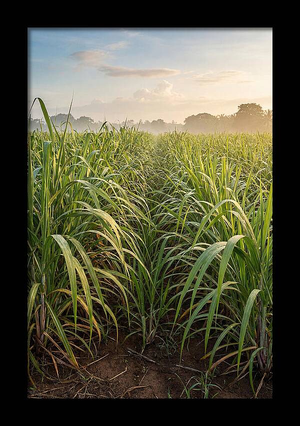 Farm Sugarcane Under Morning Light