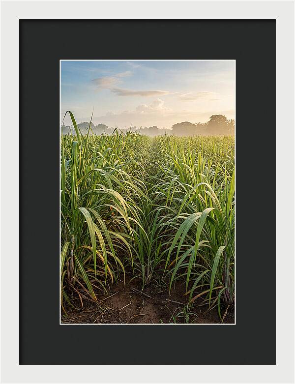 Farm Sugarcane Under Morning Light