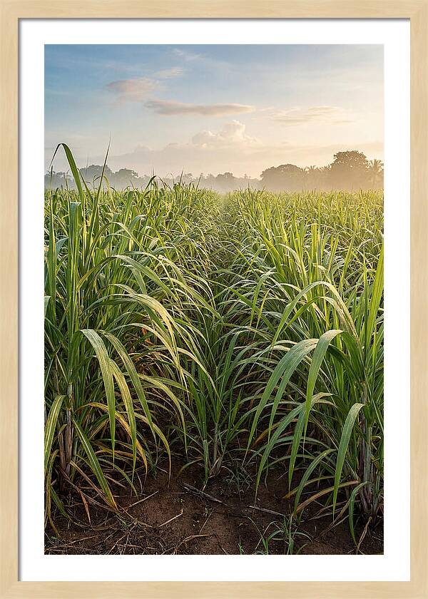 Farm Sugarcane Under Morning Light