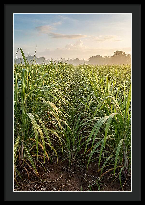 Farm Sugarcane Under Morning Light