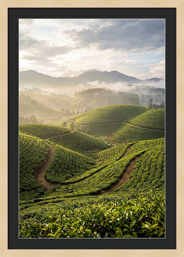 Farm Tea Fields In Sri Lanka