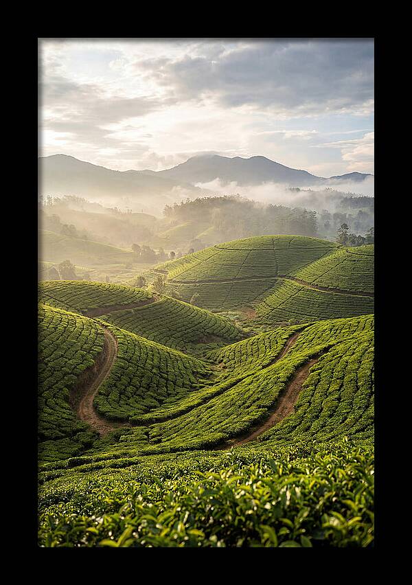 Farm Tea Fields In Sri Lanka