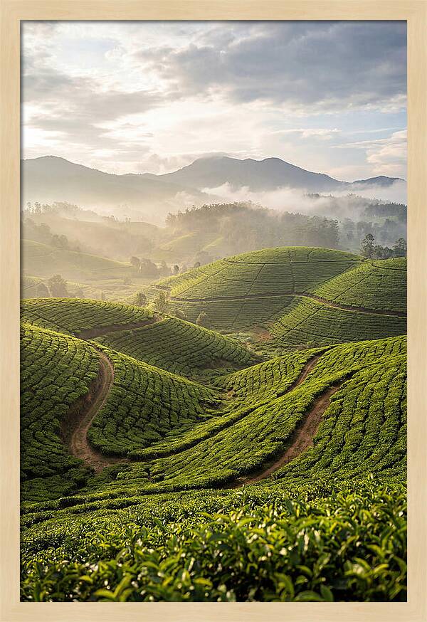 Farm Tea Fields In Sri Lanka
