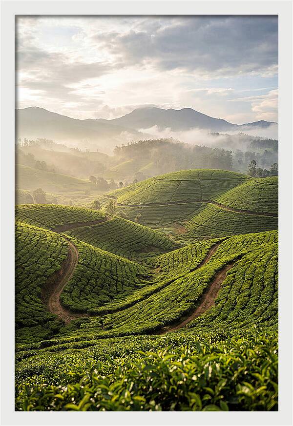 Farm Tea Fields In Sri Lanka