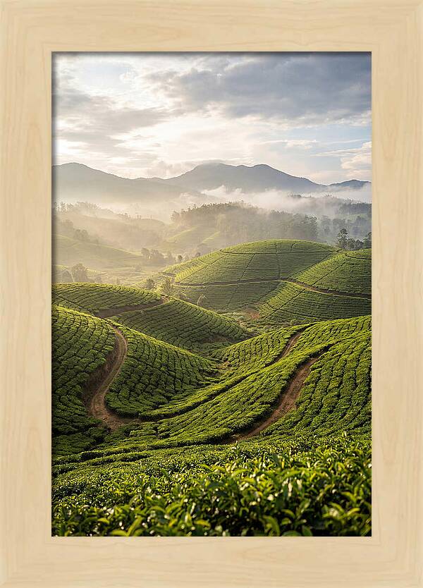 Farm Tea Fields In Sri Lanka